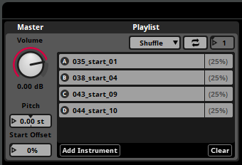 Multi InstrumentのPlaylistの画像